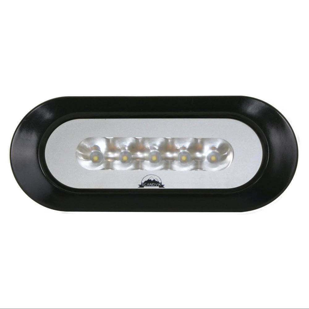 Scandvik Flush Mount Spreader Light - Black [41356P] - Twin Screws Marine Service