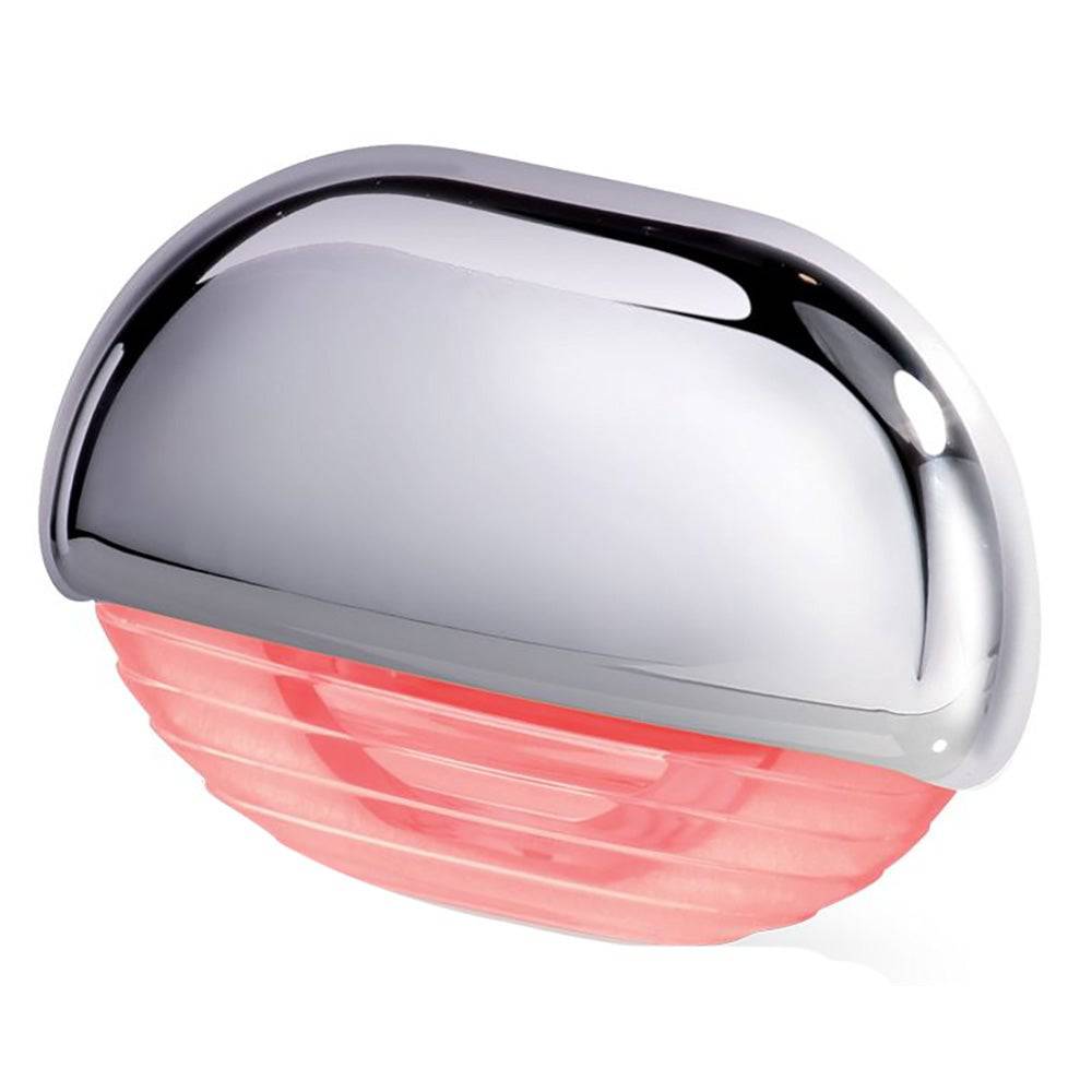 Hella Marine Easy Fit Step Lamp - Red w/Chrome Cap [958126201] - Twin Screws Marine Service