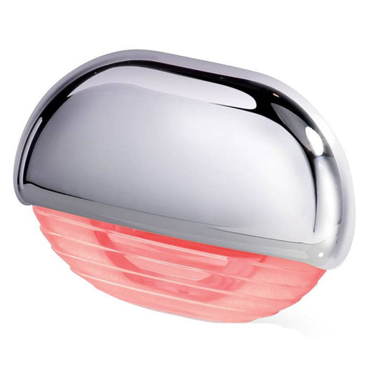 Hella Marine Easy Fit Step Lamp - Red w/Chrome Cap [958126201] - Twin Screws Marine Service