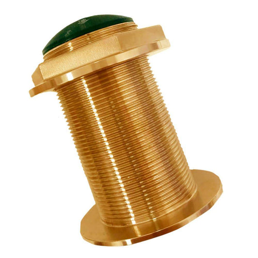Echonautics Bronze Low-Profile Thru-Hull Medium-Frequency CHIRP Transducer - 600W, 12 Tilt, 80-130kHz [BT70MA600-12] - Twin Screws Marine Service