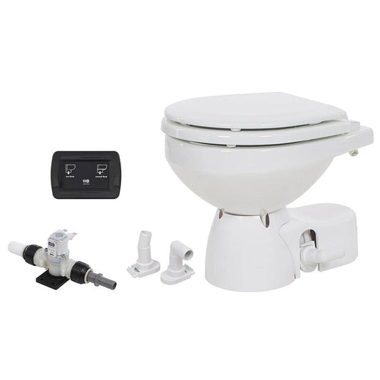 Jabsco Quiet Flush E2 Fresh Water Toilet Compact Bowl - 24V - Soft Close Lid [38045-3094RSP] - Twin Screws Marine Service