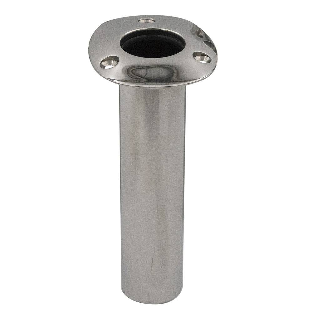 C.E. Smith 80 Series Standard Flush Mount Rod Holder - 0 Degree - Stainless Steel - Cast Bottom - Black Liner [536800C] - Twin Screws Marine Service