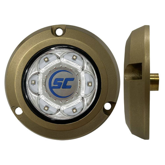Shadow-Caster SC2 Series Bronze Surface Mount Underwater Light - Bimini Blue [SC2-BB-BZSM] - Twin Screws Marine Service