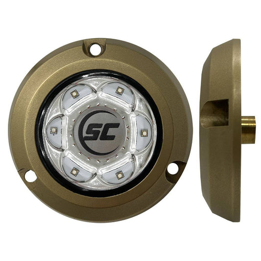 Shadow-Caster SC2 Series Bronze Surface Mount Underwater Light - Great White [SC2-GW-BZSM] - Twin Screws Marine Service