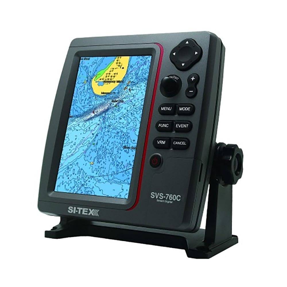 SI-TEX Standalone 7 GPS Chart Plotter System w/Color LCD, External GPS Antenna  C-MAP 4D Card [SVS-760C+] - Twin Screws Marine Service