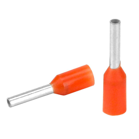 Pacer Orange 20-22 AWG Wire Ferrule - 6mm Length - 25 Pack [TFRL22-6MM-25] - Twin Screws Marine Service