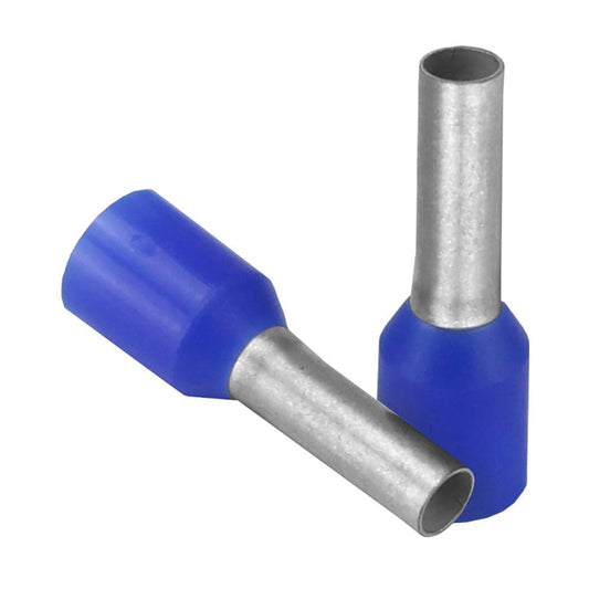 Pacer Blue 14 AWG Wire Ferrule - 8mm Length - 25 Pack [TFRL14-8MM-25] - Twin Screws Marine Service