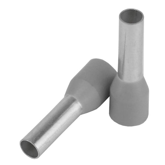 Pacer Grey 12 AWG Wire Ferrule - 10mm Length - 25 Pack [TFRL12-10MM-25] - Twin Screws Marine Service