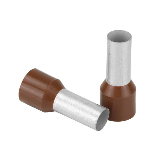 Pacer Brown 4 AWG Wire Ferrule - 16mm Length - 10 Pack [TFRL4-16MM-10] - Twin Screws Marine Service