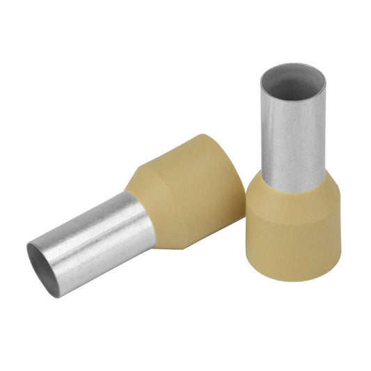 Pacer Beige 2 AWG Wire Ferrule - 16mm Length - 10 Pack [TFRL2-16MM-10] - Twin Screws Marine Service