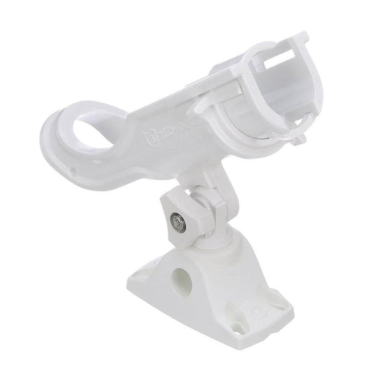 Attwood Heavy-Duty Adjustable Rod Holder w/Combo Mount - White [5009W4] - Twin Screws Marine Service