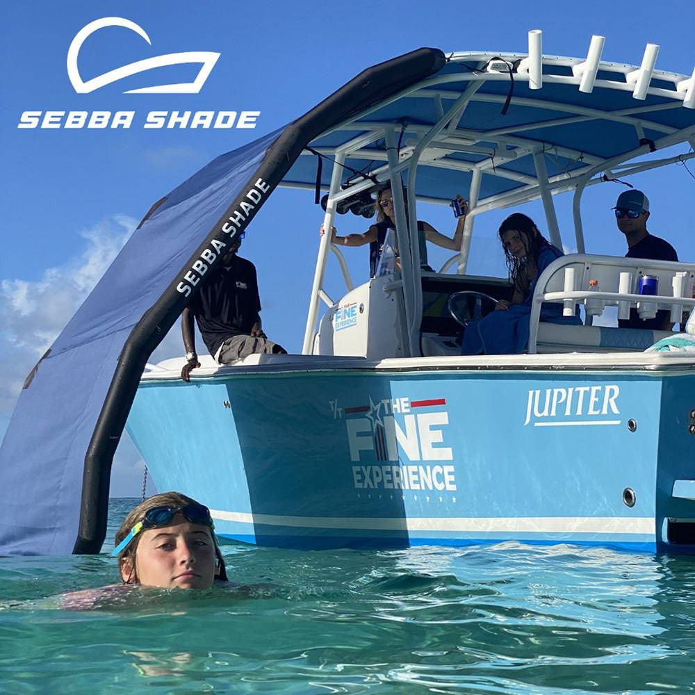 Sebba Shade 8 x 12 ft. Seafoam Sun Shade f/Boats 26'+ [SS8X12SFM] - Twin Screws Marine Service