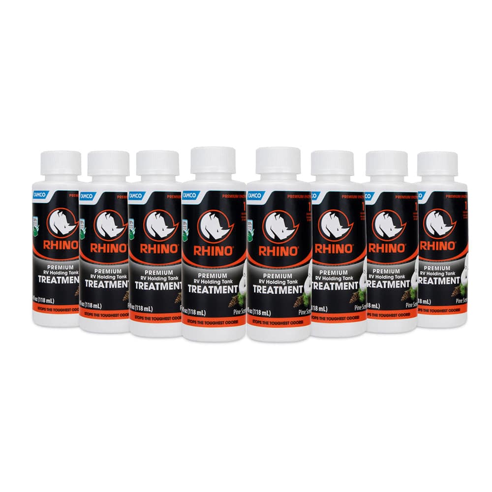 Camco Rhino Premium RV Holding Tank Treatment - 8 Single 4oz Bottles [41511] - Twin Screws Marine Service