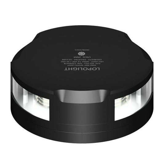 Lopolight 360-Degree Anchor Light - 2NM - Black Housing w/FB Base [201-012-FB-B] - Twin Screws Marine Service