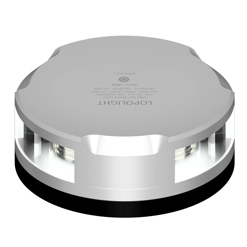 Lopolight Masthead/360-Degree Light - 3NM - Silver Housing w/FB Base [201-021-FB] - Twin Screws Marine Service