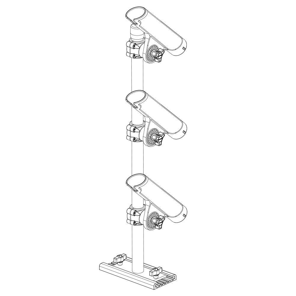 Scotty 333 Track Mounted Rod Tree - Rodmaster II Rod Holders [0333] - Twin Screws Marine Service