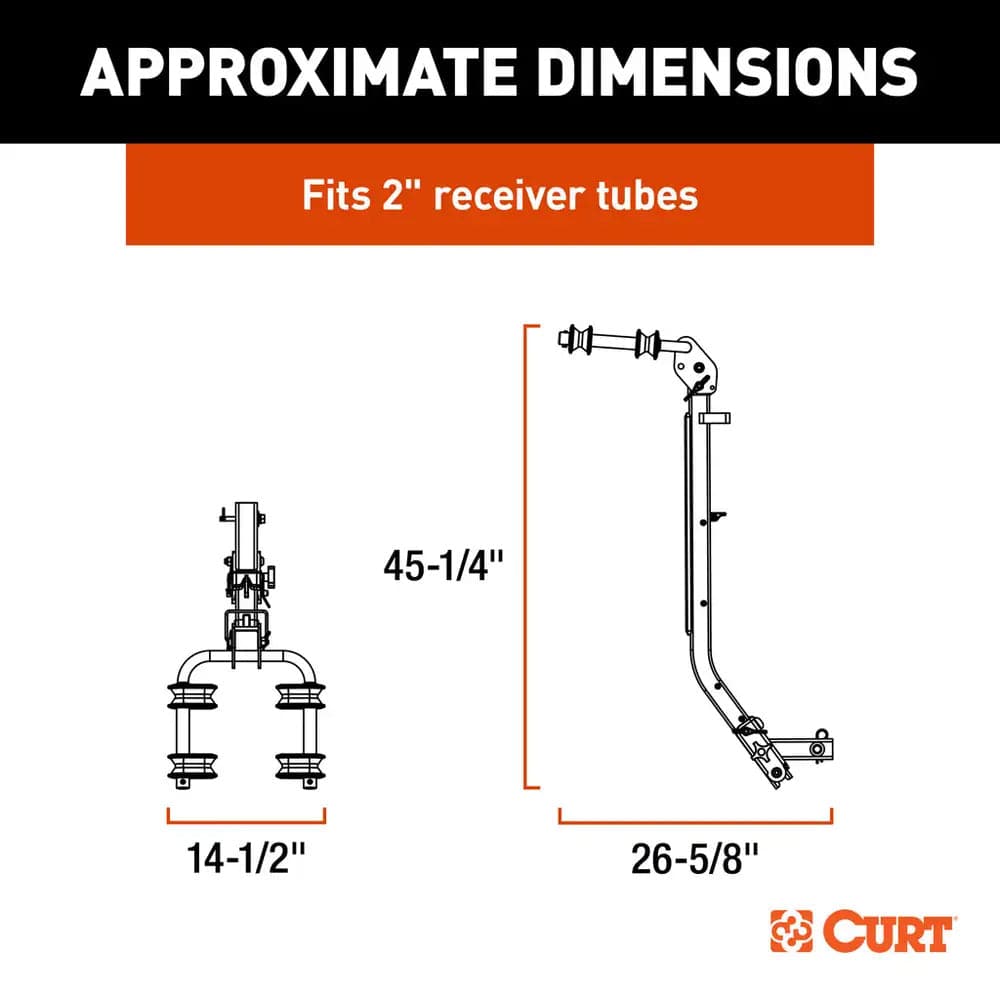 CURT ActiveLink SE Series Bike Rack - 2 Bikes Up to 90 lbs [18410] - Twin Screws Marine Service