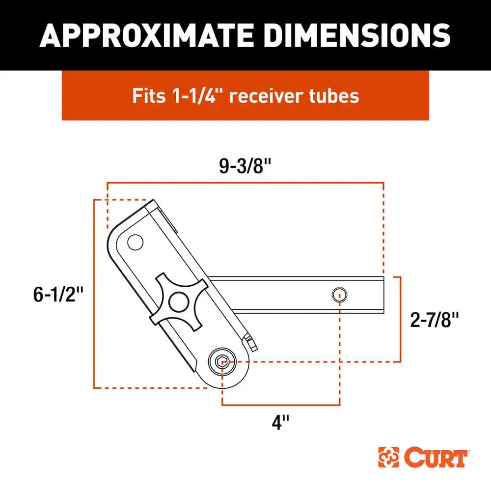 CURT ActiveLink 1-1/4" Receiver Shank - Up to 3500 lbs [18401] - Twin Screws Marine Service