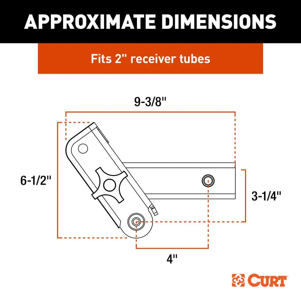 CURT ActiveLink 2" Receiver Shank - Up to 5000 lbs [18402] - Twin Screws Marine Service