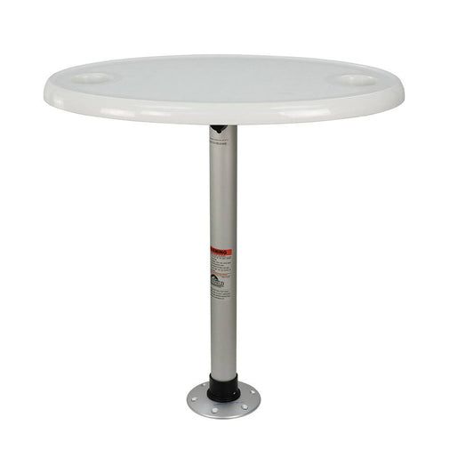 Springfield Thread-Lock Electrified Oval Table Package w/LED Lights  USB Ports [1691227-L1] - Twin Screws Marine Service