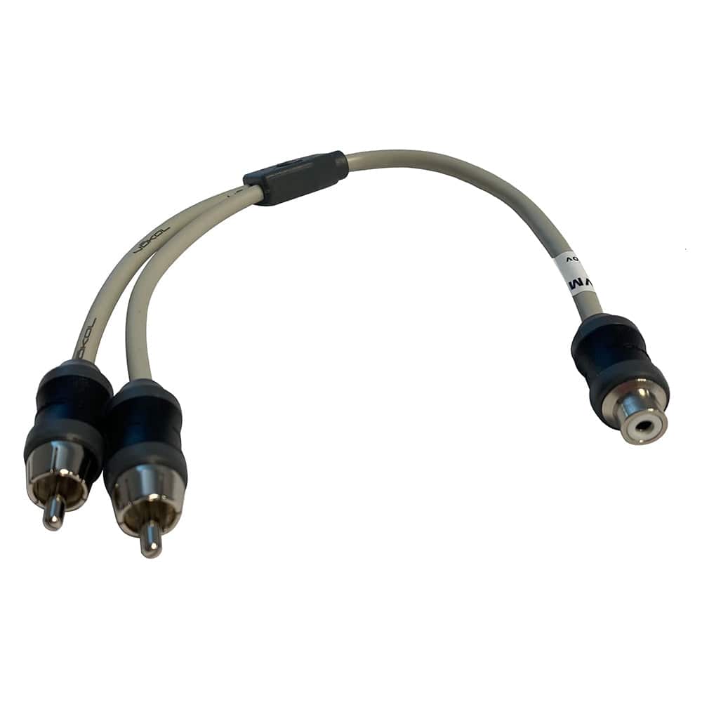 Marine Audio Adapter RCA Twisted Pair Y Adapter - 1 Female to 2 Male [VMCRCA1F2M] - Twin Screws Marine Service