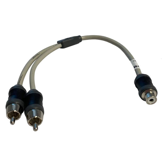 Marine Audio Adapter RCA Twisted Pair Y Adapter - 1 Female to 2 Male [VMCRCA1F2M] - Twin Screws Marine Service
