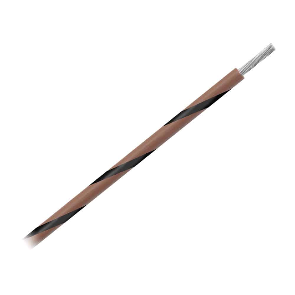 Pacer 14 AWG Gauge Striped Marine Wire 1000' Spool - Brown w/Black Stripe [WUL14BR-0-1000] - Twin Screws Marine Service
