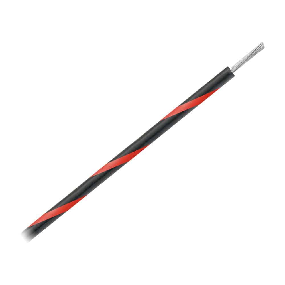 Pacer 16 AWG Gauge Striped Marine Wire 1000' Spool - Black w/Red Stripe [WUL16BK-2-1000] - Twin Screws Marine Service