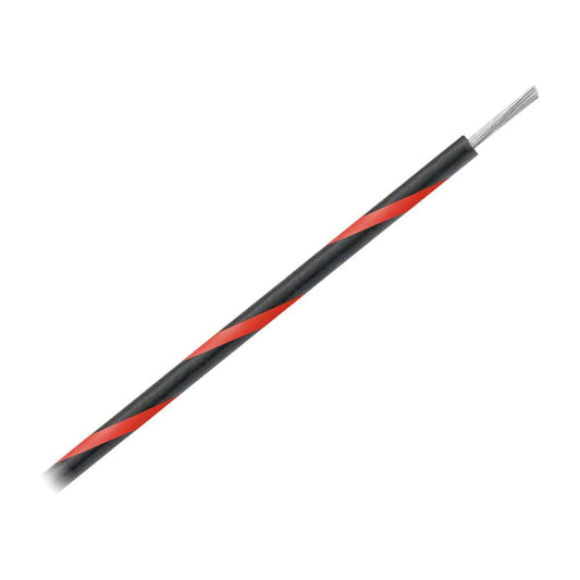 Pacer 16 AWG Gauge Striped Marine Wire 1000' Spool - Black w/Red Stripe [WUL16BK-2-1000] - Twin Screws Marine Service