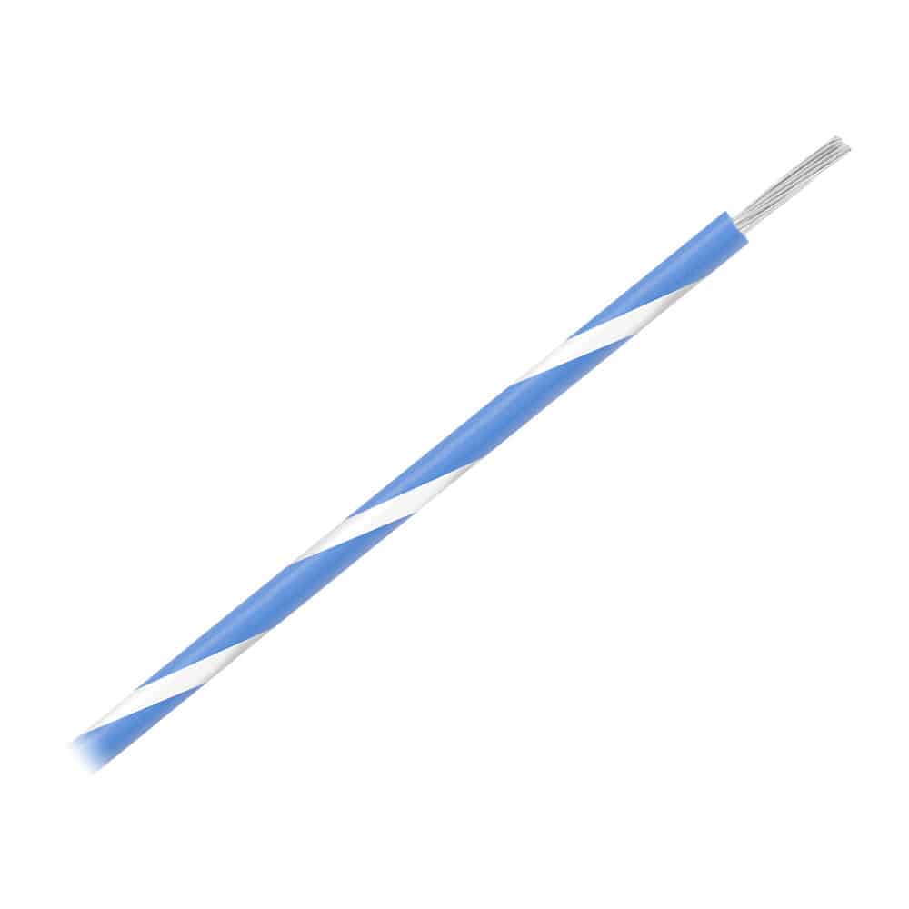 Pacer 16 AWG Gauge Striped Marine Wire 500' Spool - Blue w/White Stripe [WUL16BL-9-500] - Twin Screws Marine Service