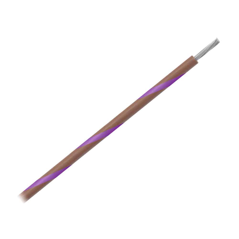 Pacer 16 AWG Gauge Striped Marine Wire 500' Spool - Brown w/Violet Stripe [WUL16BR-7-500] - Twin Screws Marine Service