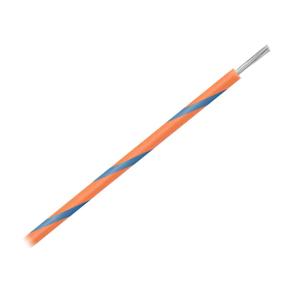 Pacer 16 AWG Gauge Striped Marine Wire 500' Spool - Orange w/Blue Stripe [WUL16OR-6-500] - Twin Screws Marine Service