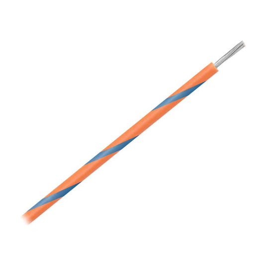 Pacer 16 AWG Gauge Striped Marine Wire 500' Spool - Orange w/Blue Stripe [WUL16OR-6-500] - Twin Screws Marine Service