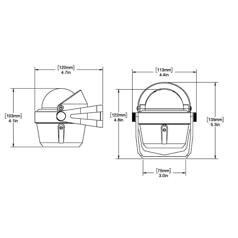 Ritchie B-51 Explorer Compass - Bracket Mount - Black [B-51] - Twin Screws Marine Service