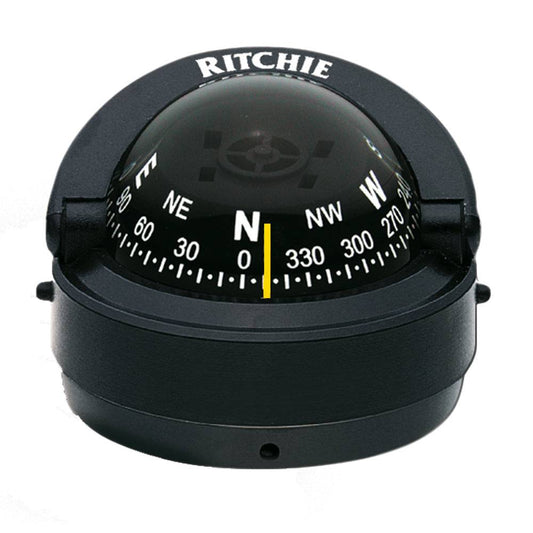 Ritchie S-53 Explorer Compass - Surface Mount - Black [S-53] - Twin Screws Marine Service