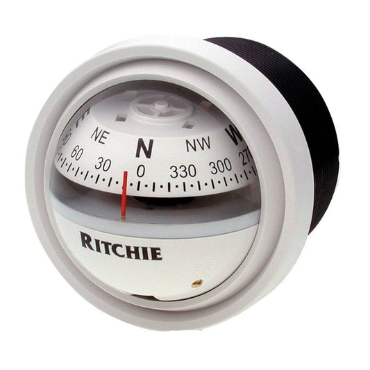 Ritchie V-57W.2 Explorer Compass - Dash Mount - White [V-57W.2] - Twin Screws Marine Service