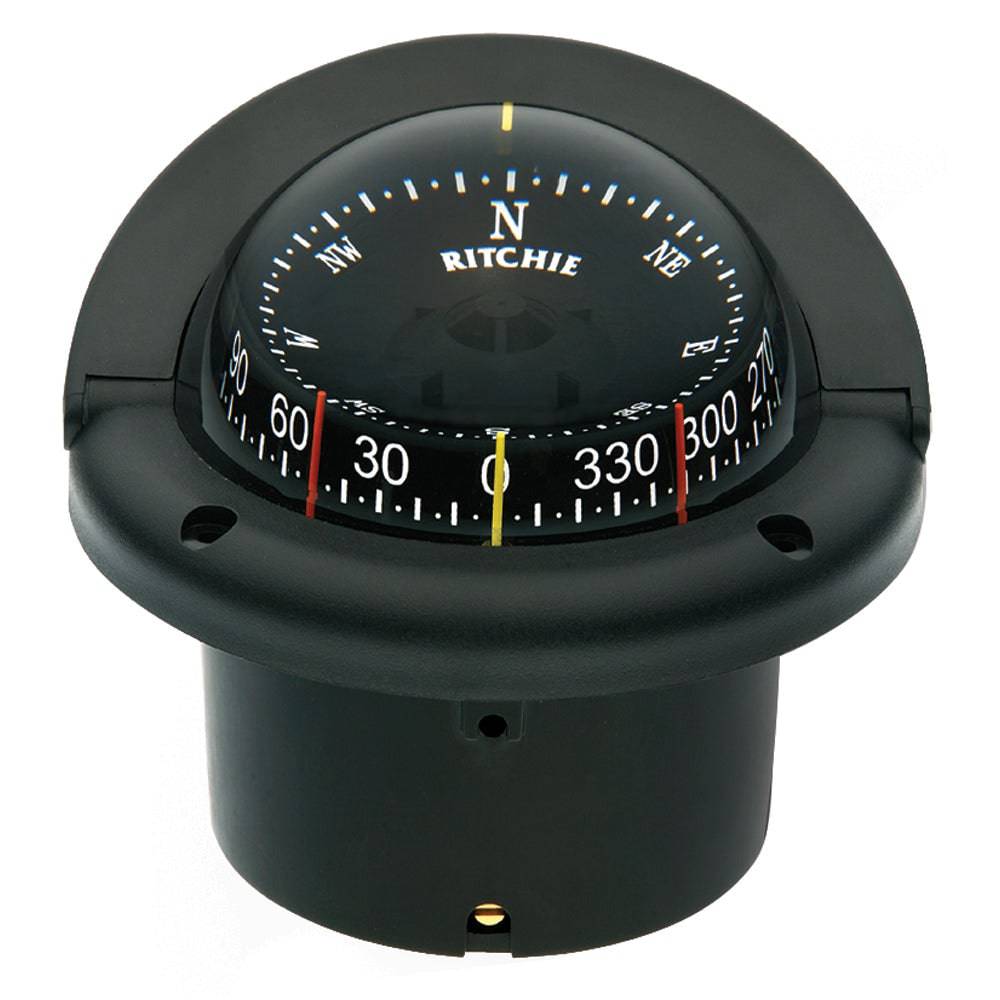 Ritchie HF-743 Helmsman Combidial Compass - Flush Mount - Black [HF-743] - Twin Screws Marine Service