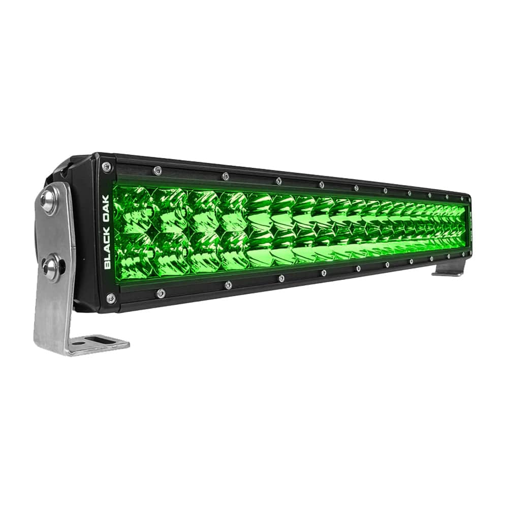Black Oak Curved Double Row Combo Green Hog Hunting 20" Pro Series 3.0 LED Light Bar [20CG-D3OS] - Twin Screws Marine Service