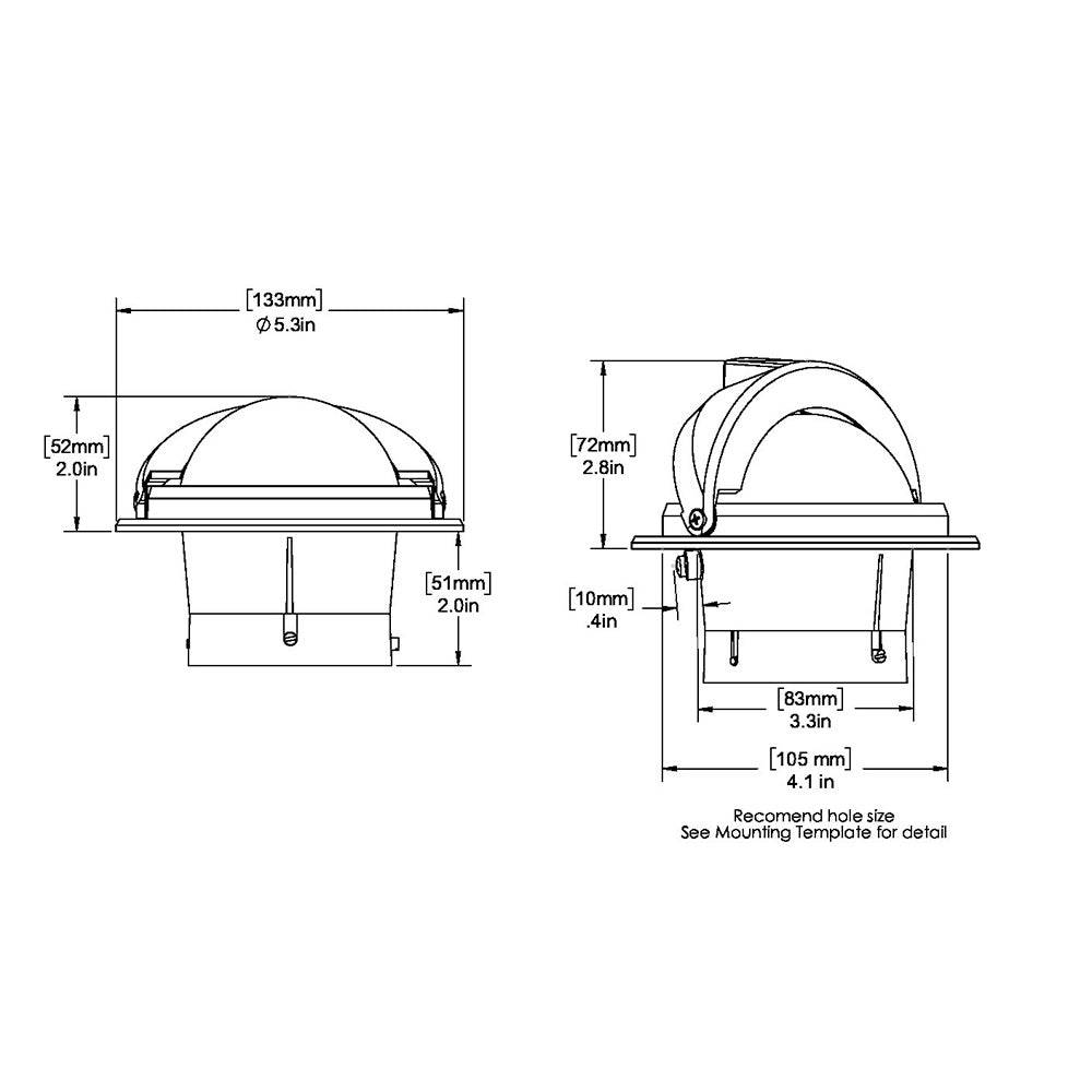 Ritchie F-82 Voyager Compass - Flush Mount - Black [F-82] - Twin Screws Marine Service