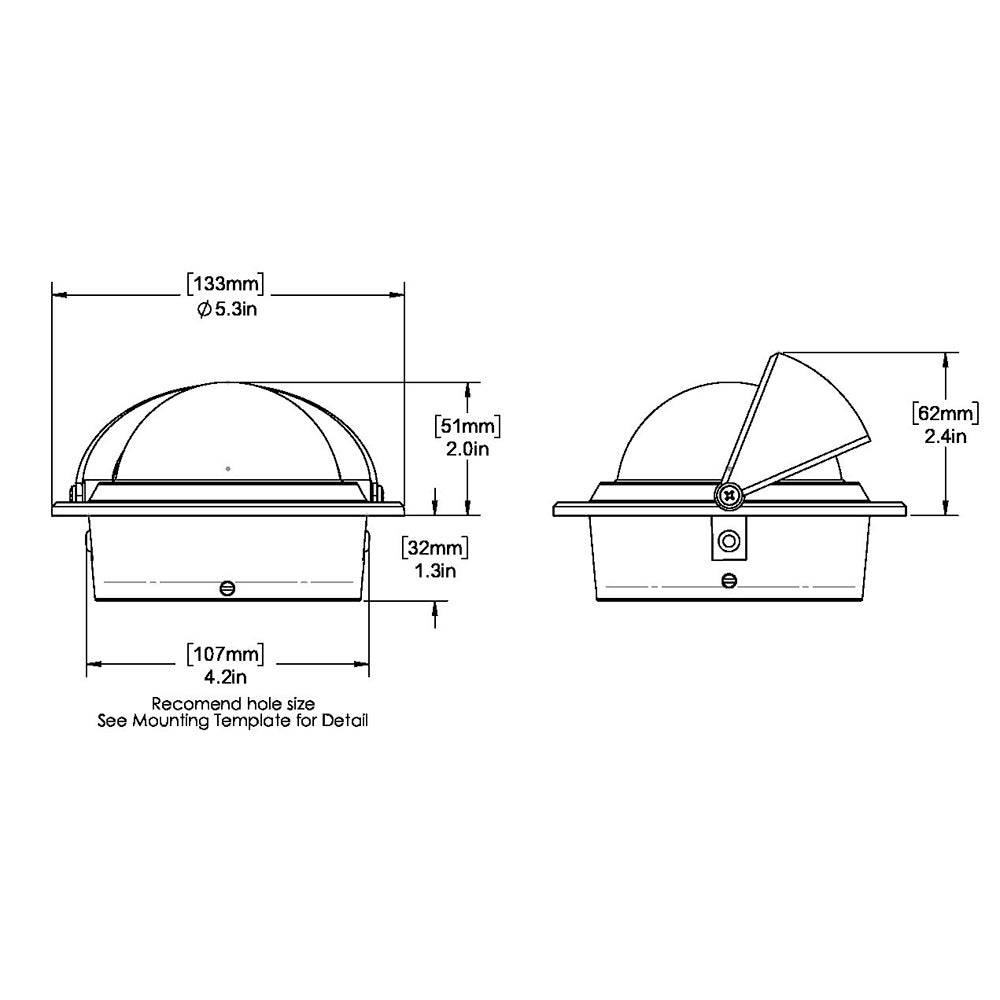 Ritchie F-83 Voyager Compass - Flush Mount - Black [F-83] - Twin Screws Marine Service