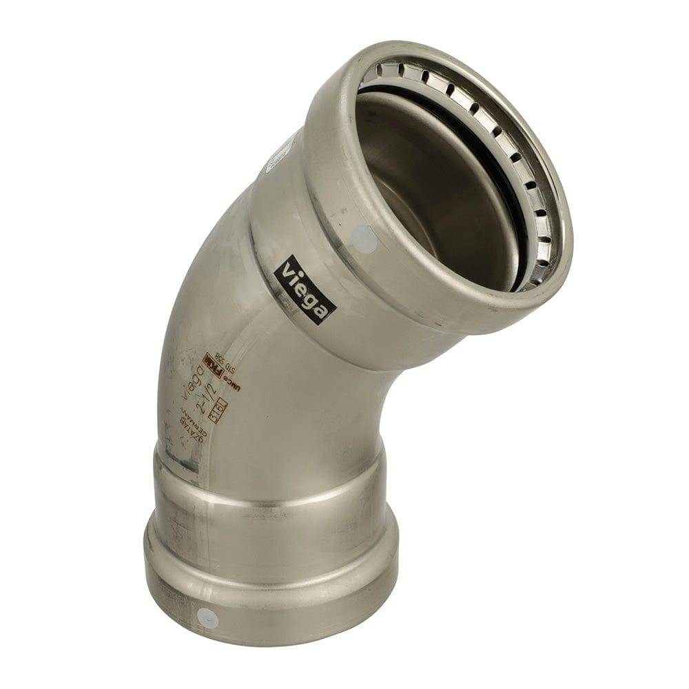 Viega MegaPress 316 FKM 2-1/2" 45 Degree Elbow [98510] - Twin Screws Marine Service