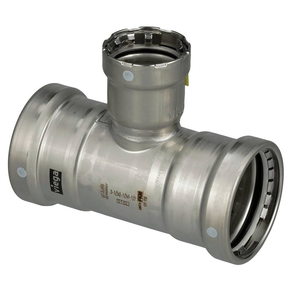 Viega MegaPress 316 FKM Tee - 2-1/2" x 2-1/2" x 2" [98455] - Twin Screws Marine Service