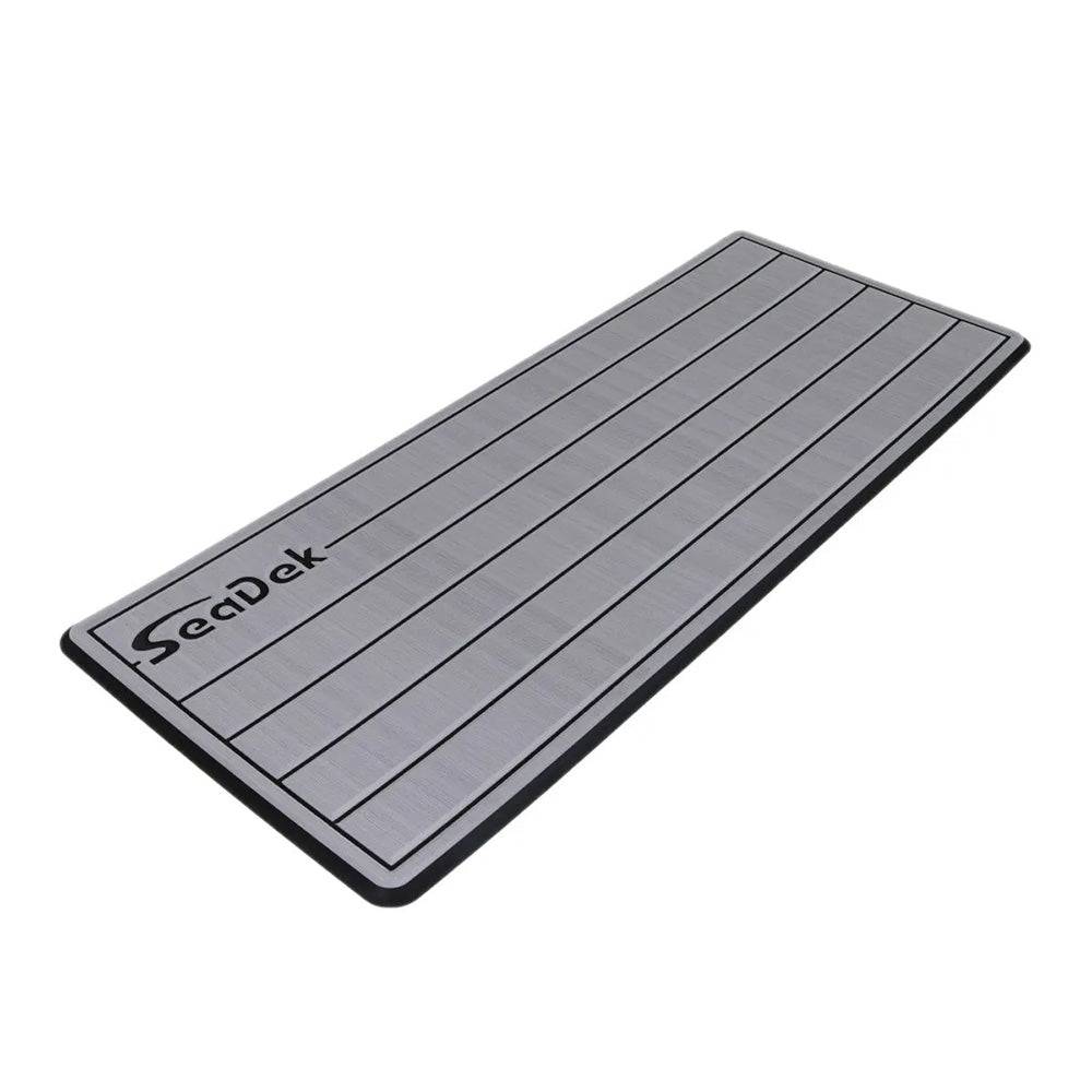 SeaDek 16 x 39" 20mm Dual Density Large Teak Helm Pad w/SeaDek Logo - Brushed Texture - Storm Gray/Black (406.4mm x 990.6mm x 20mm) [53601-80324] - Twin Screws Marine Service