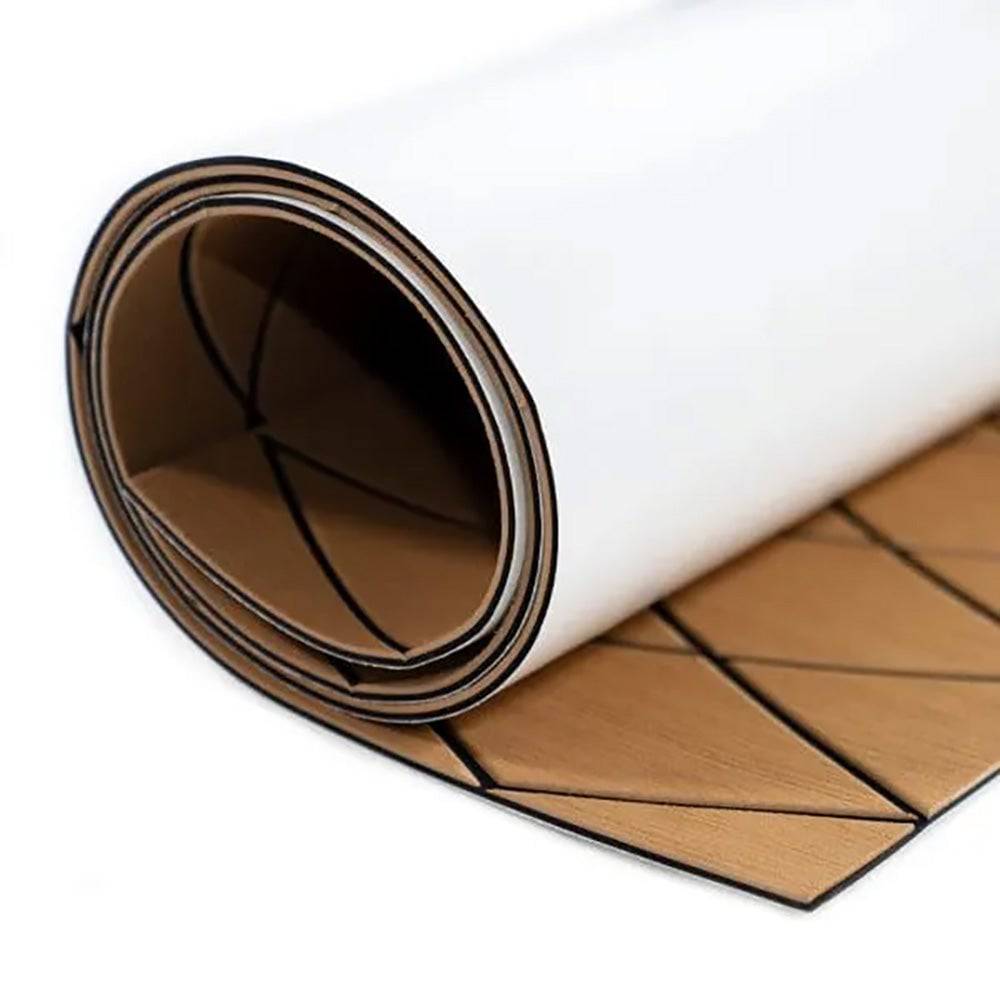 SeaDek 40" x 80" 6mm Two Color Diamond Full Sheet - Brushed Texture - Mocha/Black (1016mm x 2032mm x 6mm) [56411-80093] - Twin Screws Marine Service