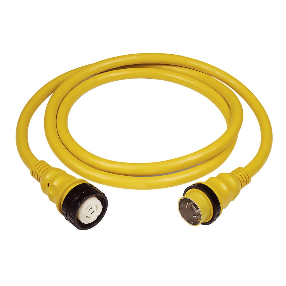 Marinco 50 AMP 125V Shore Power Cable - 75' - Yellow [6153SPP-75] - Twin Screws Marine Service