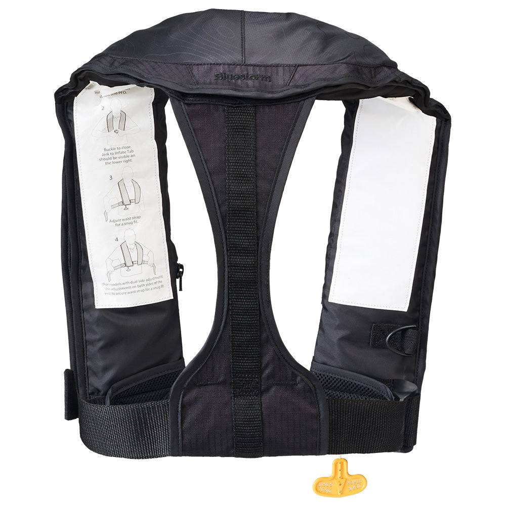 Bluestorm Stratus 35 Auto Type II Inflatable PFD - Apex Black [T1H-19-BLK] - Twin Screws Marine Service