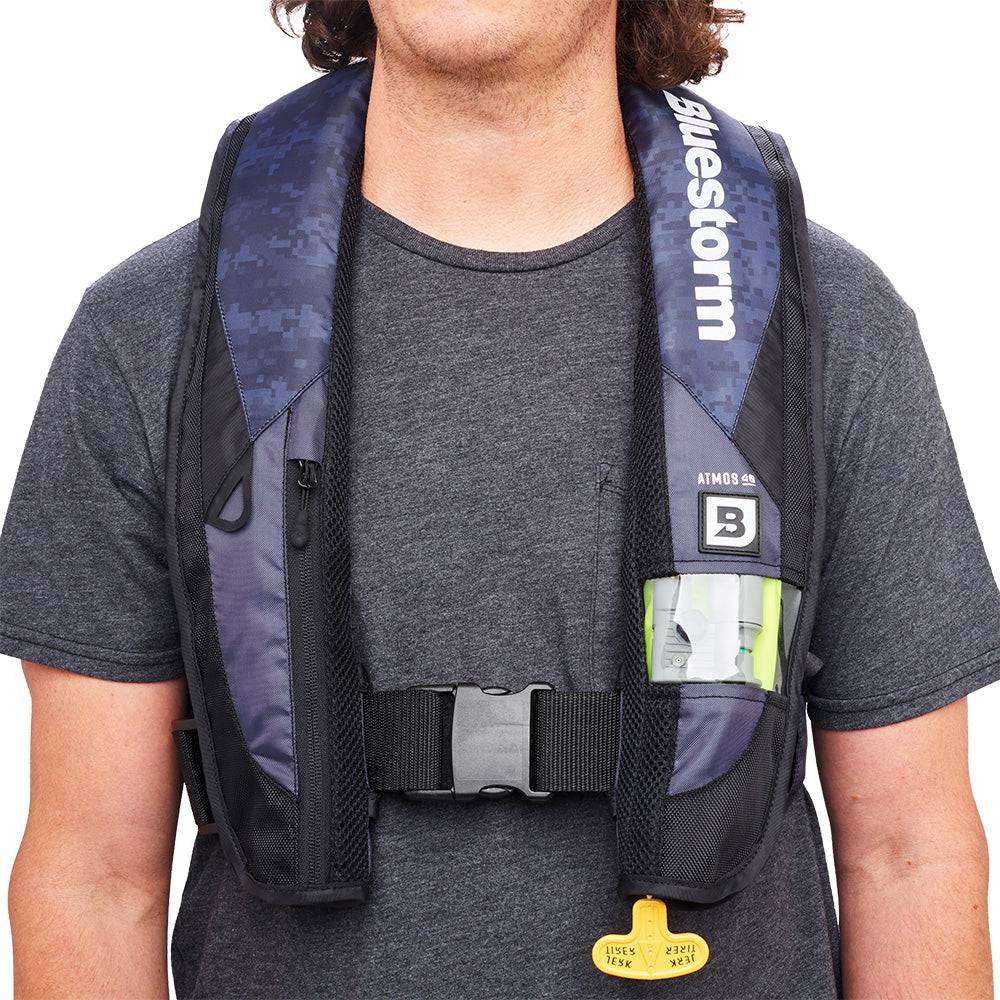 Bluestorm Atmos 40 Auto Type II Inflatable PFD - Hi-Vis [D1H-19-HVS] - Twin Screws Marine Service