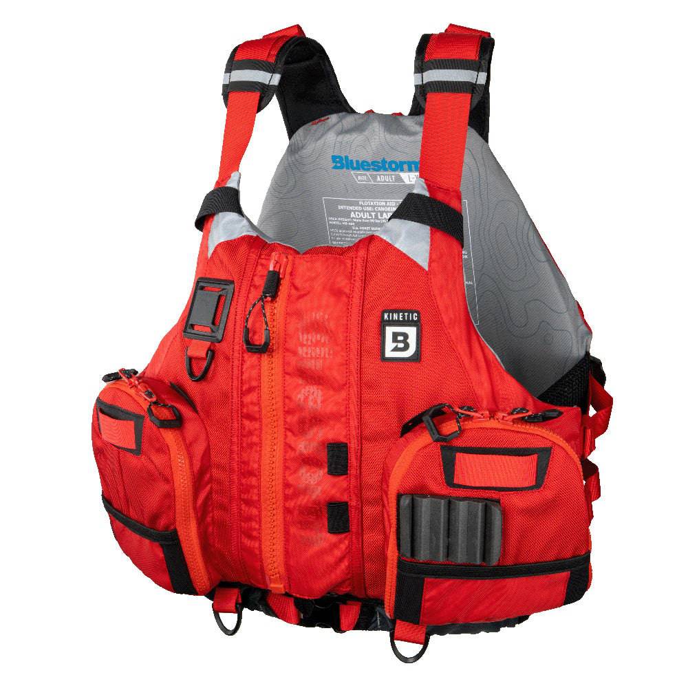 Bluestorm Kinetic Kayak Fishing Vest - Nitro Red - S/M [BS-409-RED-S/M] - Twin Screws Marine Service