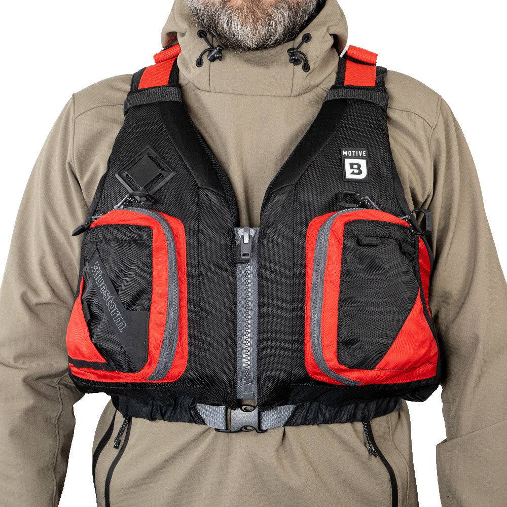 Bluestorm Motive Kayak Fishing Vest - Nitro Red - S/M [BS-248-RDD-S/M] - Twin Screws Marine Service