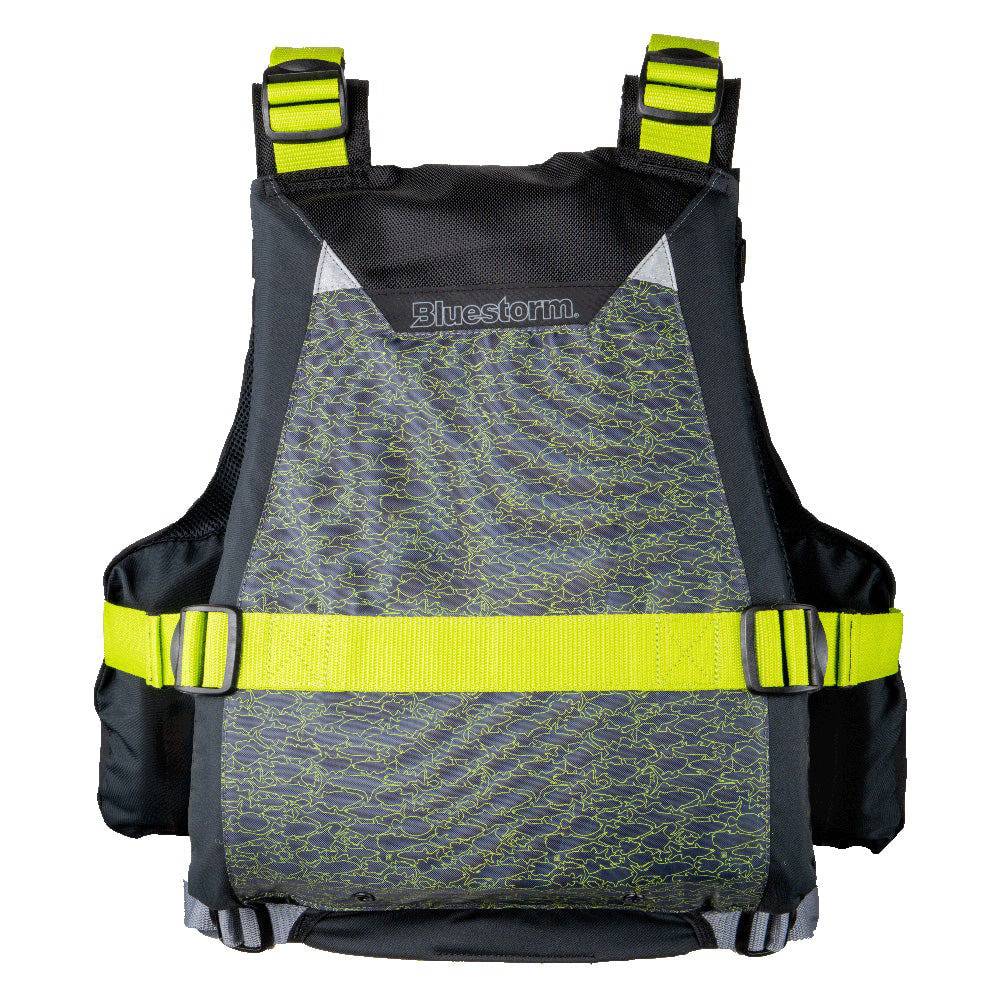 Bluestorm Motive Kayak Fishing Vest - Hi-Vis - S/M [BS-248-HVS-S/M] - Twin Screws Marine Service